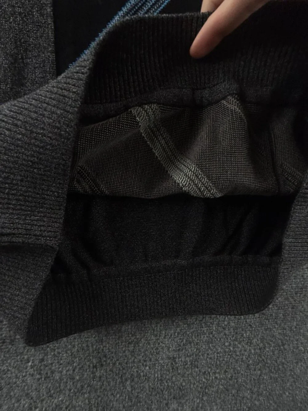 NWOT NOS St. Croix Gray Black Sweater 90s Large USA Cotton Blend Diagonal Stripe